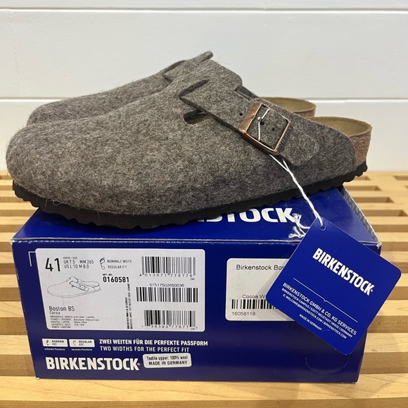 Birkenstock wool Boston Clogs brand new size 41 (mens 8-8.5 womens 10-10.5)